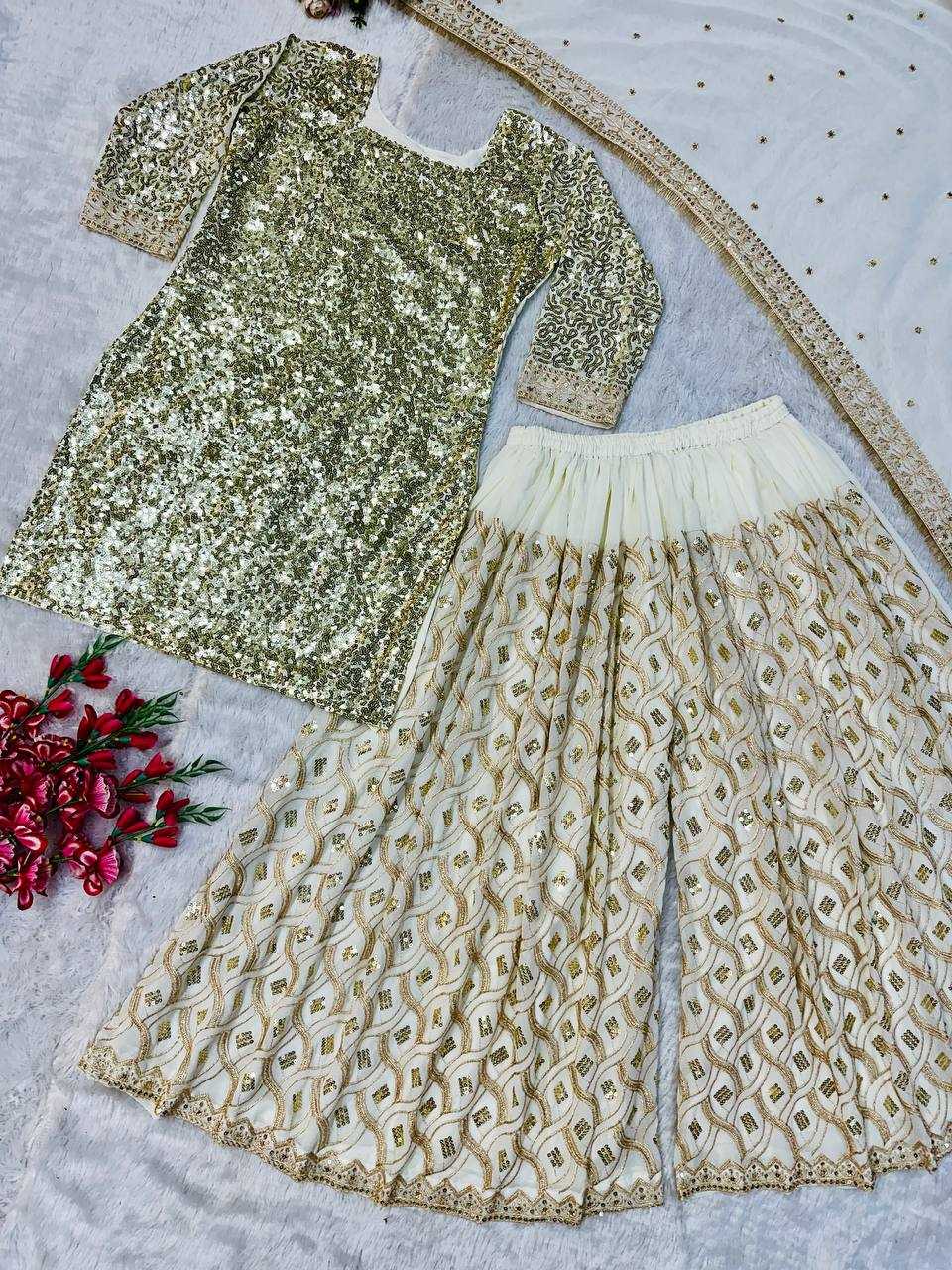 Ynf Georgette KESH523 064 Suits & Dresses Wholesale Sharara Salwar Suits Embroidery Suits Georgette Suit Manufacturer