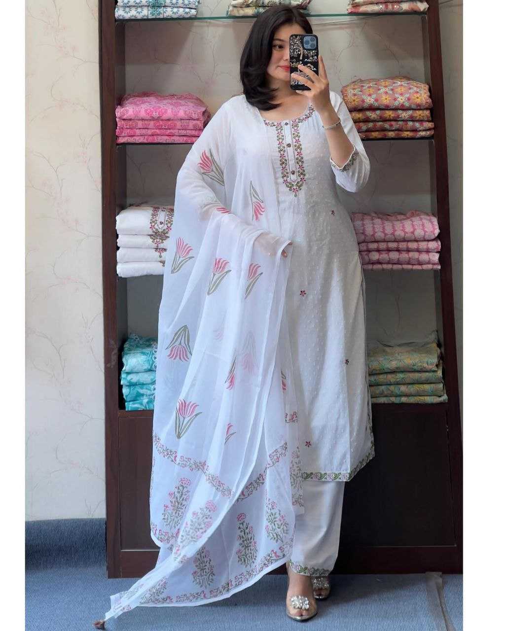 Ynf Georgette KESH529 MIA Suits & Dresses Wholesale Ladies Suits Embroidery Suits Casual Dresses Manufacturer