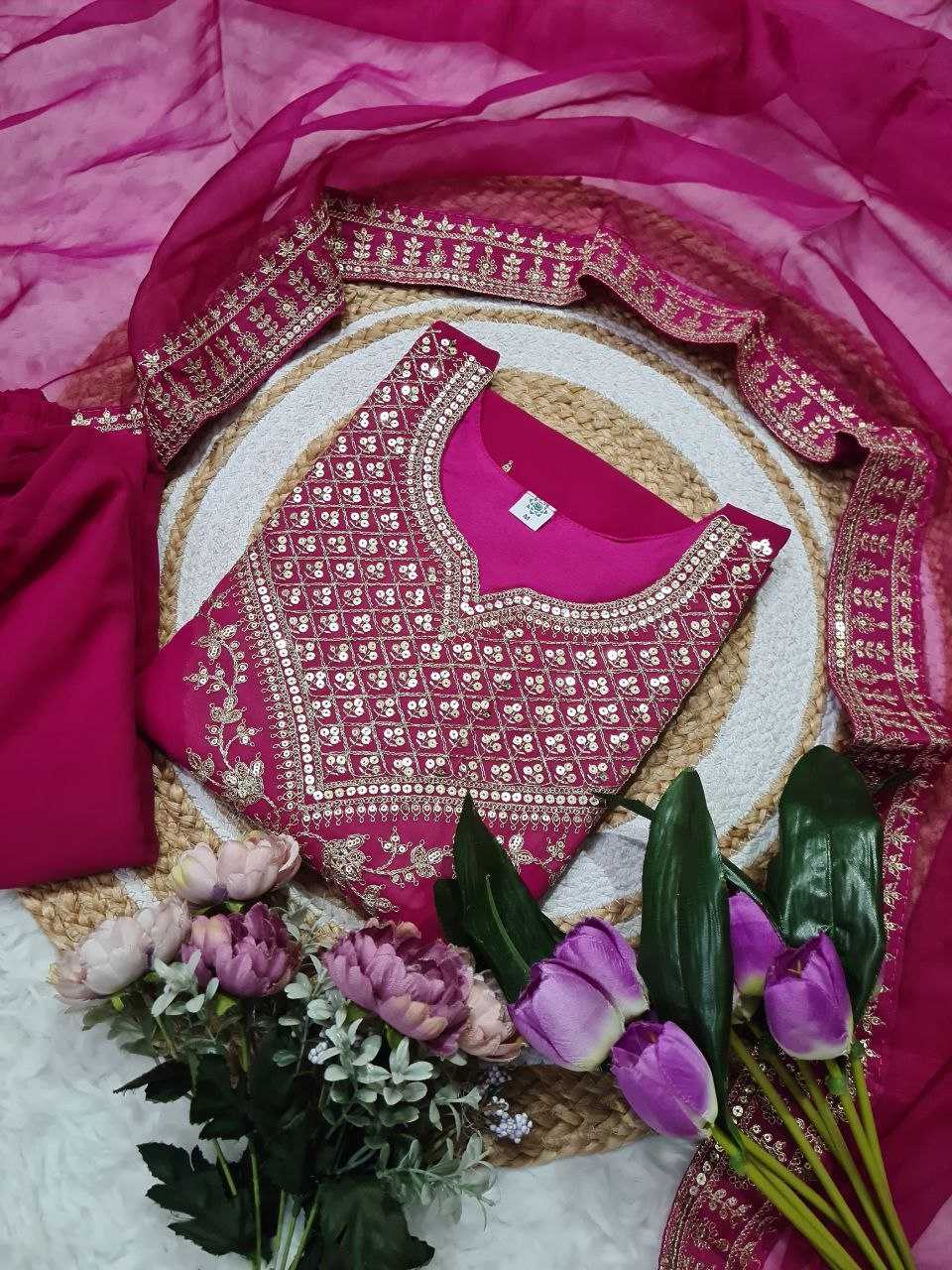 Ynf Georgette KESH529 NIDHI Kurti Wholesale Casual Kurtis Festive Kurtis Embroidered Kurtis Kurti With Palazzo Manufacturer