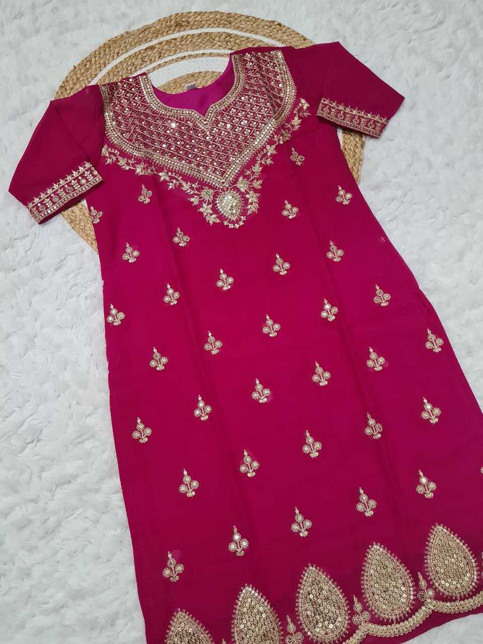 Ynf Georgette KESH529 NIDHI Kurti Wholesale Casual Kurtis Festive Kurtis Embroidered Kurtis Kurti With Palazzo Manufacturer