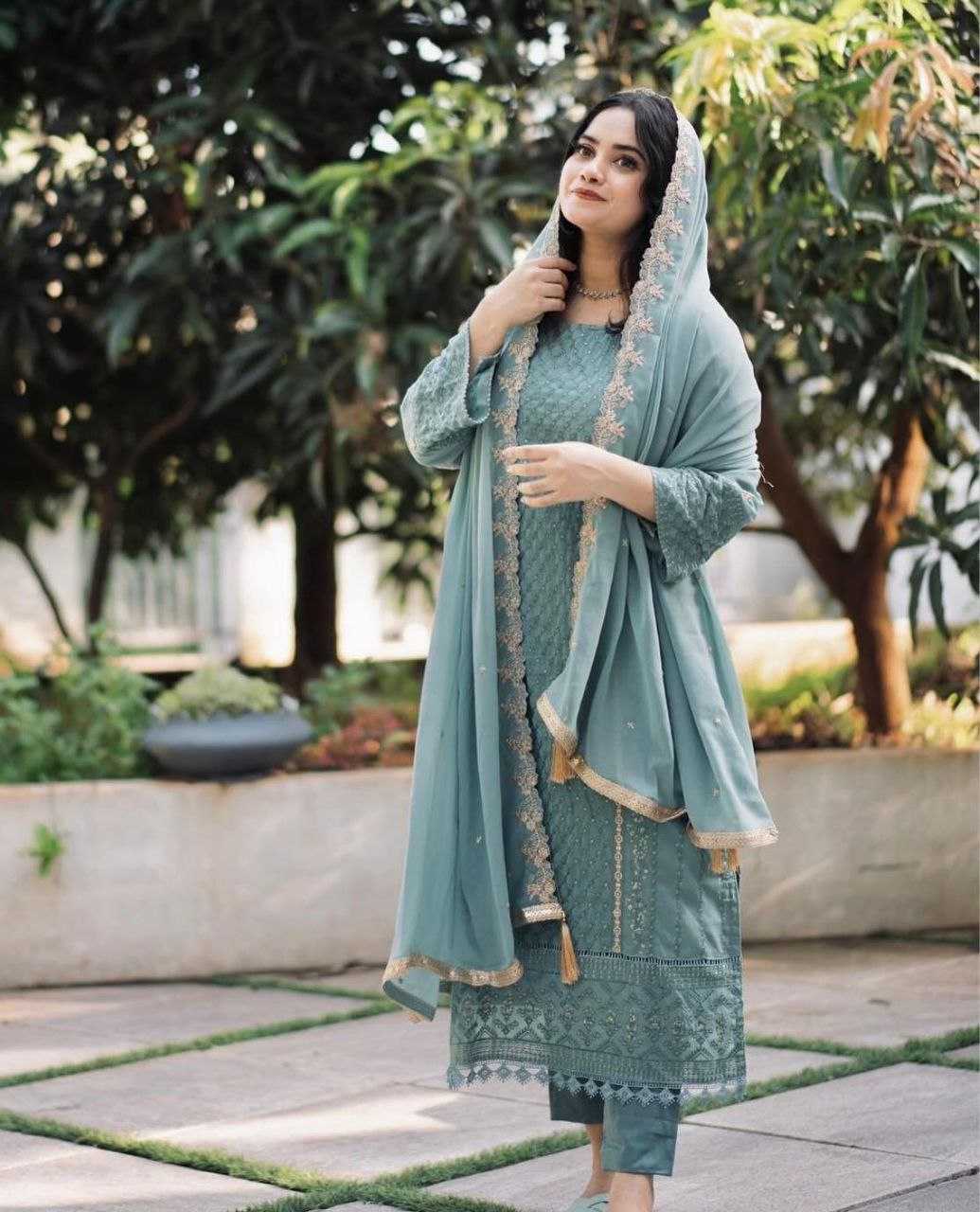 Ynf Georgette KESH529 RAVINA Suits & Dresses Wholesale Ladies Suits Embroidery Suits Wedding Suits Manufacturer