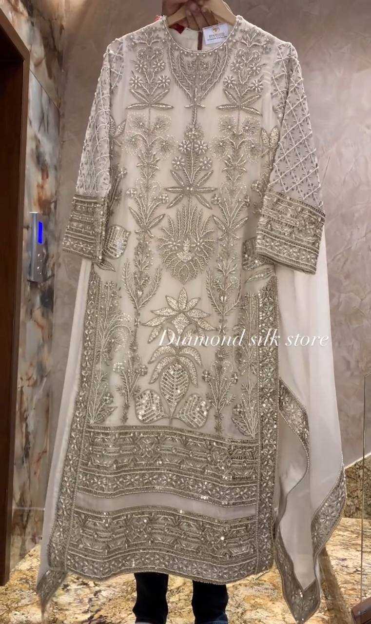 Ynf Georgette KESH533 5060 Suits & Dresses Wholesale Ladies Suits Embroidery Suits Palazzo Suit Manufacturer