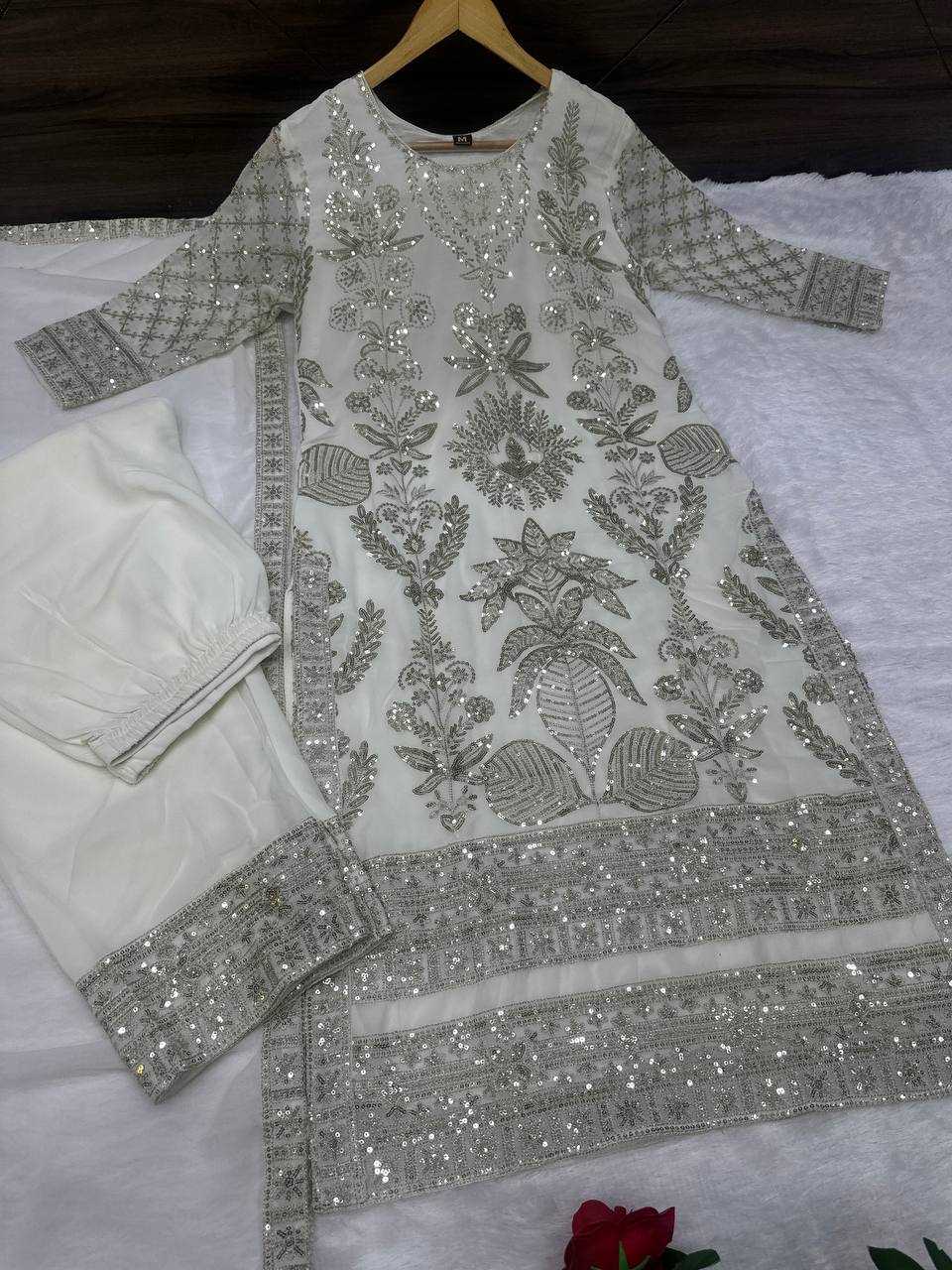 Ynf Georgette KESH533 5060 Suits & Dresses Wholesale Ladies Suits Embroidery Suits Palazzo Suit Manufacturer
