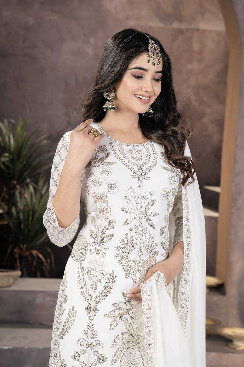 Ynf Georgette KESH533 5060 Suits & Dresses Wholesale Ladies Suits Embroidery Suits Palazzo Suit Manufacturer