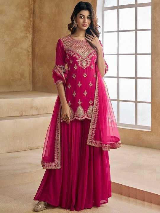 Ynf Georgette KESH545 1029 Suits & Dresses Wholesale Sharara Salwar Suits Embroidery Suits Manufacturer