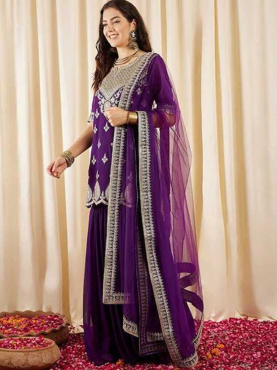 Ynf Georgette KESH545 1029 Suits & Dresses Wholesale Sharara Salwar Suits Embroidery Suits Manufacturer