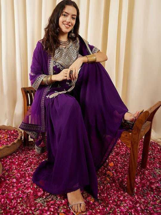 Ynf Georgette KESH545 1029 Suits & Dresses Wholesale Sharara Salwar Suits Embroidery Suits Manufacturer