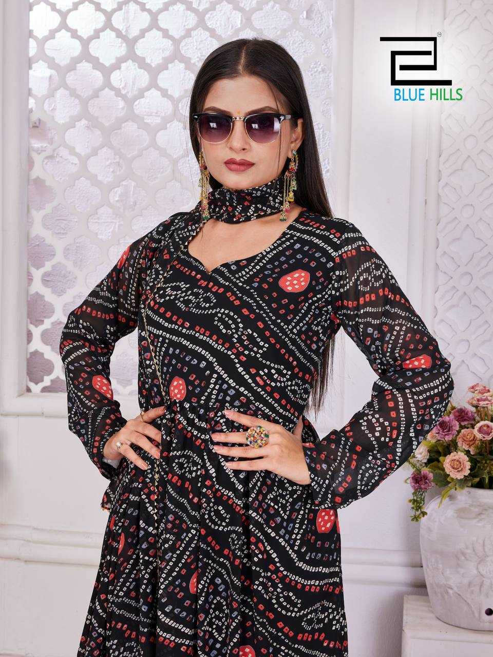 Ynf Georgette RIN125 Banno Swag Gowns Wholesale Printed Gowns Gown With Dupatta Manufacturer