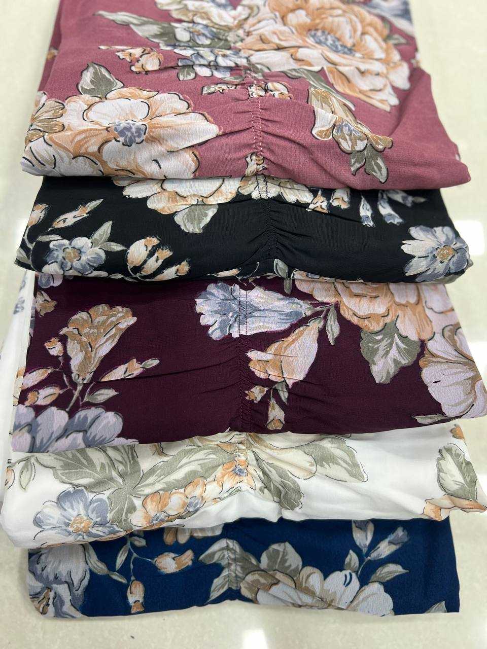 Ynf Georgette RIN125 BLOSSOM Gowns Wholesale Printed Gowns Georgette Gown Manufacturer