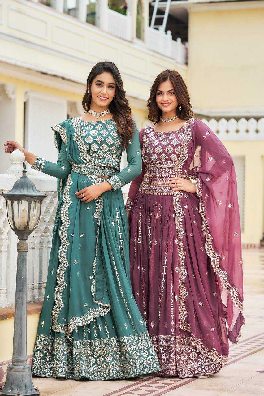 Ynf Georgette RIN131 03 Lehengas Wholesale Traditional Lehenga Embroidered Lehenga Georgette Lehenga Manufacturer