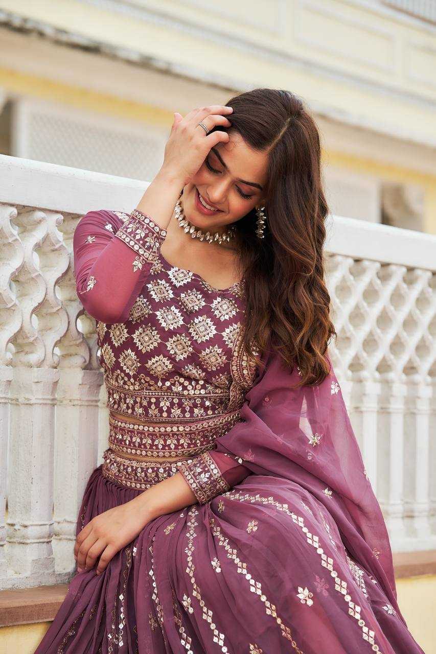 Ynf Georgette RIN131 03 Lehengas Wholesale Traditional Lehenga Embroidered Lehenga Georgette Lehenga Manufacturer