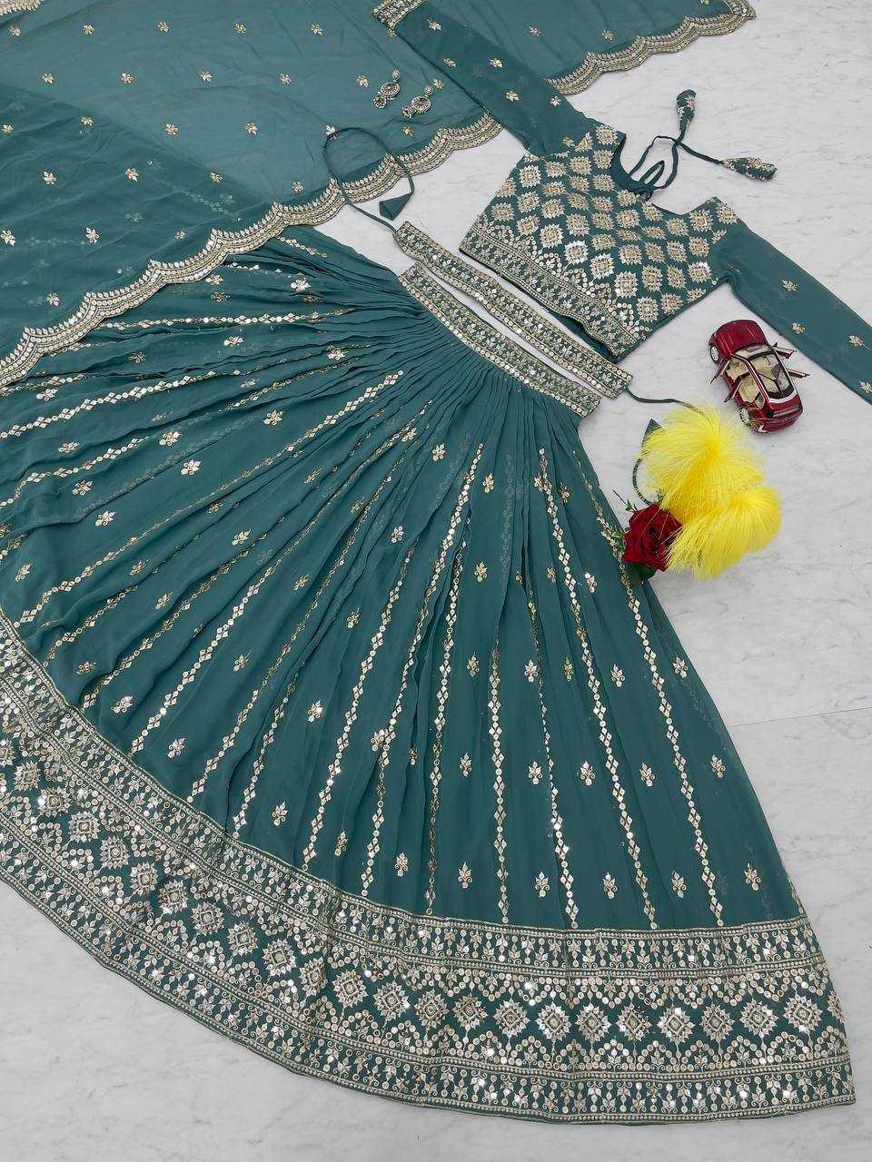 Ynf Georgette RIN131 03 Lehengas Wholesale Traditional Lehenga Embroidered Lehenga Georgette Lehenga Manufacturer