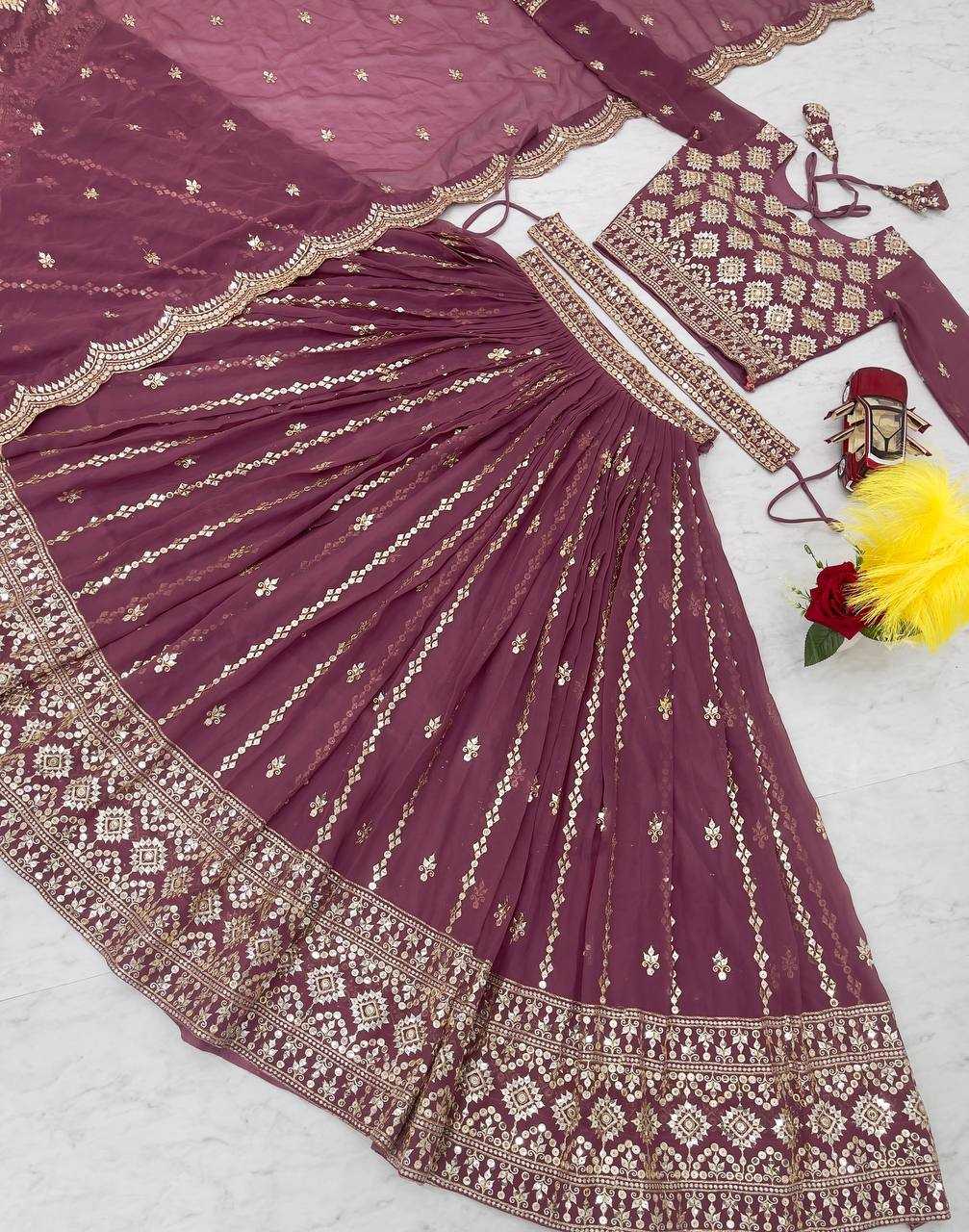 Ynf Georgette RIN131 03 Lehengas Wholesale Traditional Lehenga Embroidered Lehenga Georgette Lehenga Manufacturer