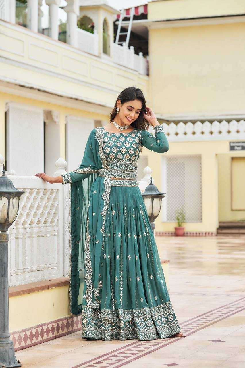 Ynf Georgette RIN131 03 Lehengas Wholesale Traditional Lehenga Embroidered Lehenga Georgette Lehenga Manufacturer