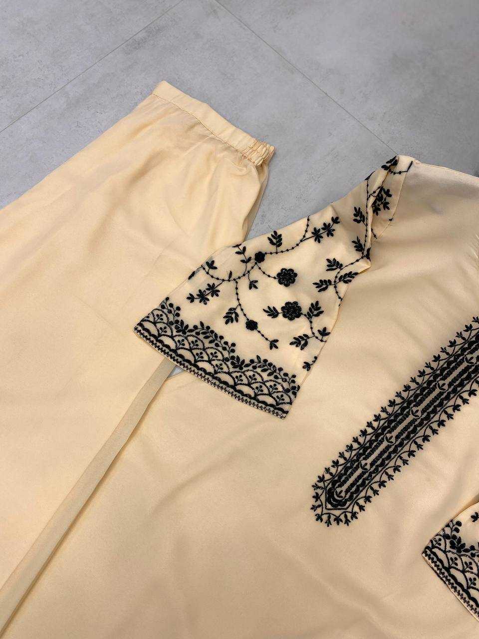 Ynf Georgette RIN141 1973 Suits & Dresses Wholesale Embroidery Suits Palazzo Suit Manufacturer
