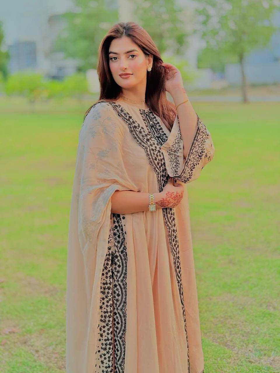 Ynf Georgette RIN141 1973 Suits & Dresses Wholesale Embroidery Suits Palazzo Suit Manufacturer