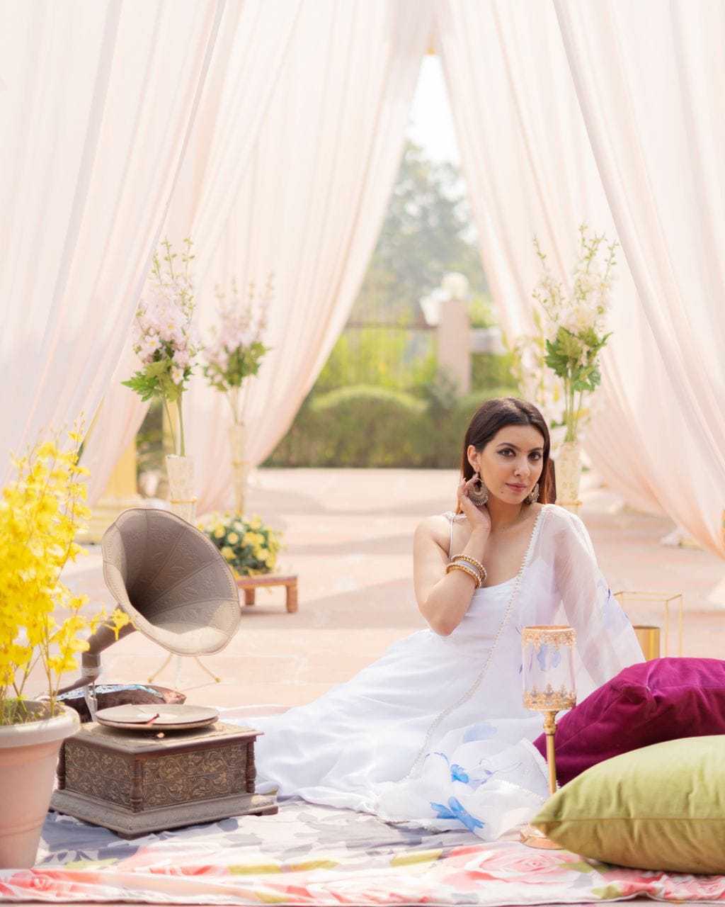 Ynf Georgette RIN157 183 Gowns Festive Collections Plus Size Collections Wholesale Georgette Gown White Gown Onam Collections Manufacturer