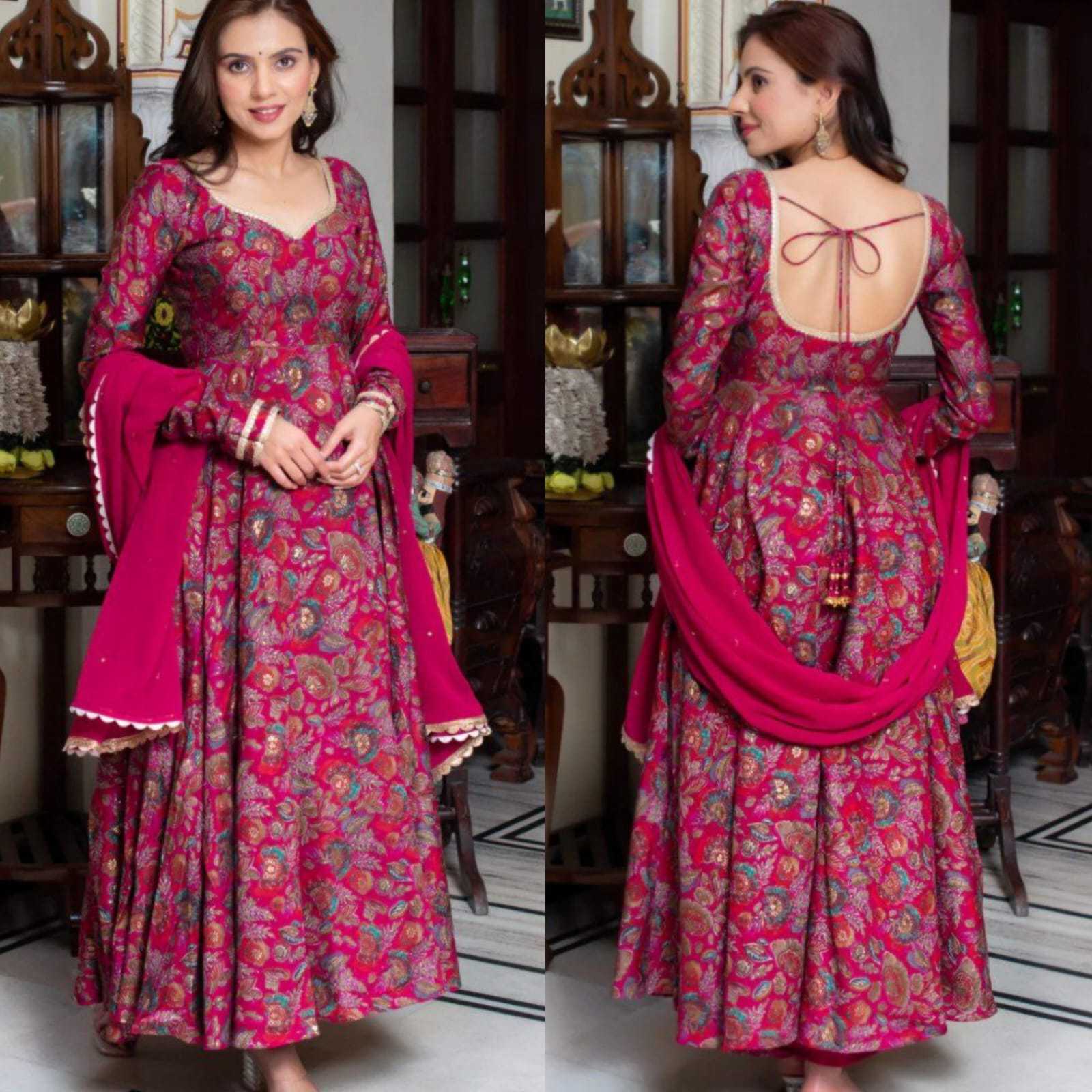 Ynf Georgette RIN157 207 Gowns Plus Size Collections Wholesale Printed Gowns Georgette Gown Designer Gowns Manufacturer
