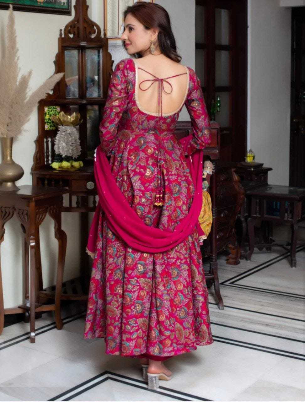 Ynf Georgette RIN157 207 Gowns Plus Size Collections Wholesale Printed Gowns Georgette Gown Designer Gowns Manufacturer