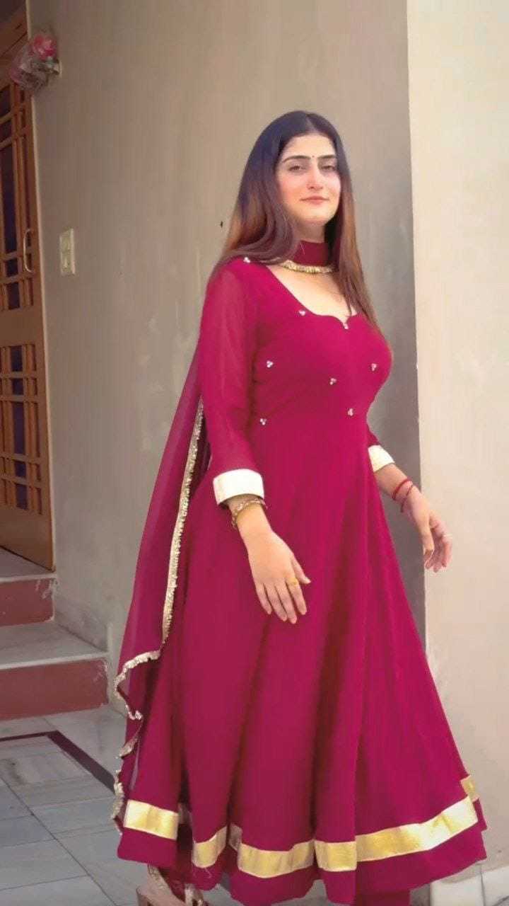 Ynf Georgette RIN157 2132 Gowns Plus Size Collections Wholesale Georgette Gown Wedding Gown Designer Gowns Manufacturer