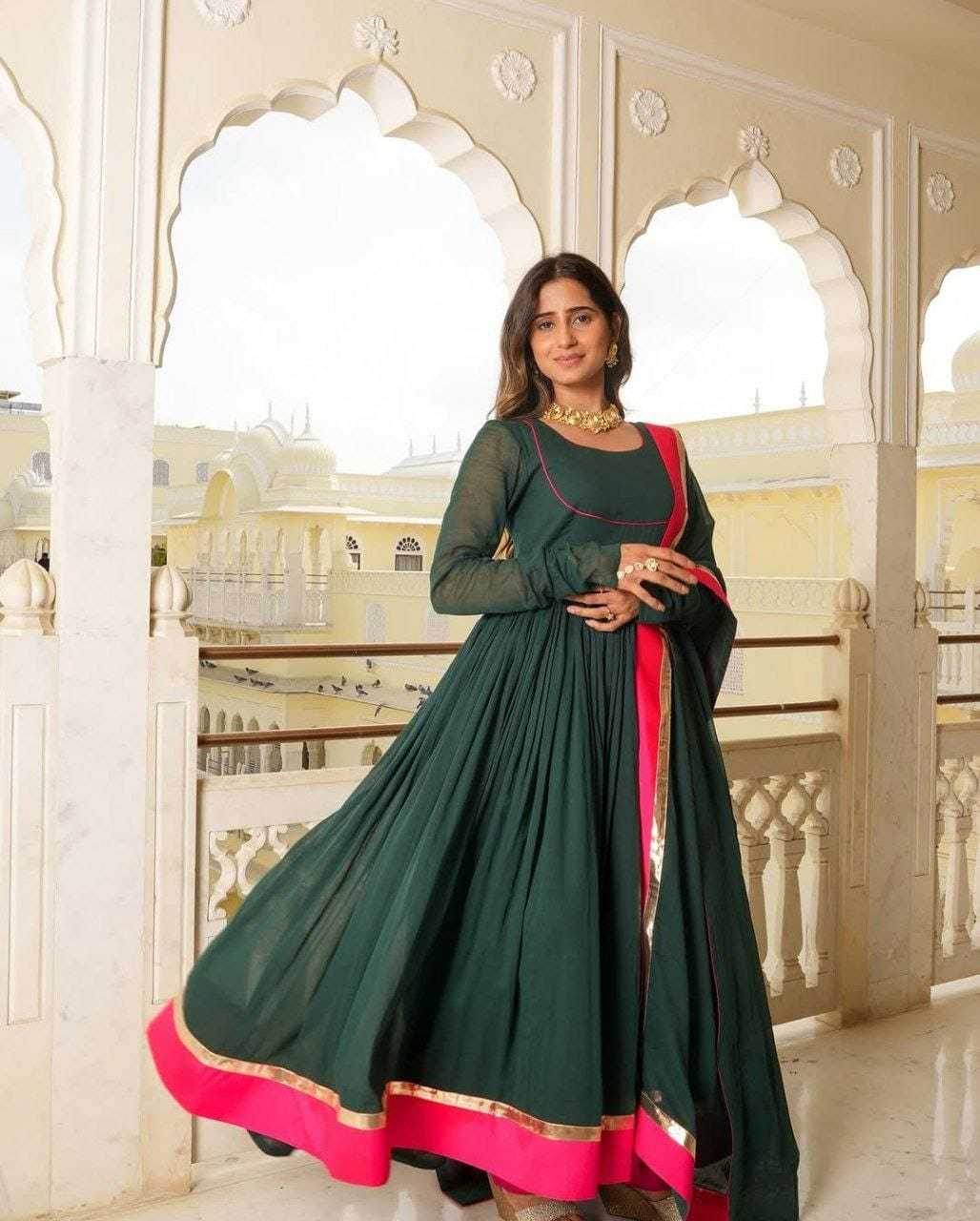 Ynf Georgette RIN157 2140 Gowns Plus Size Collections Wholesale Party Gowns Georgette Gown Designer Gowns Manufacturer