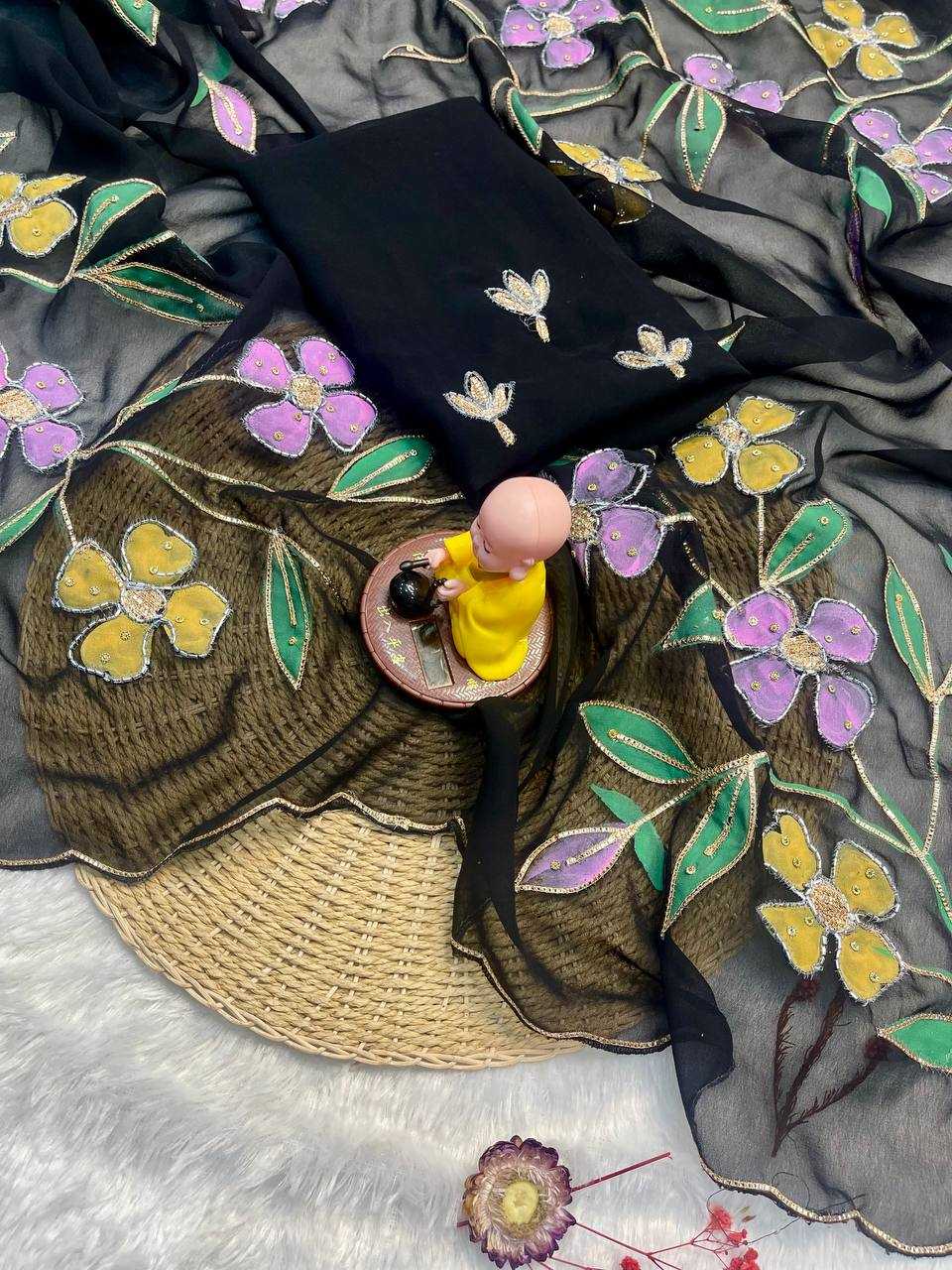 Ynf Georgette RIN187 753 Sarees Wholesale Fancy Sarees Hand Work Sarees Manufacturer