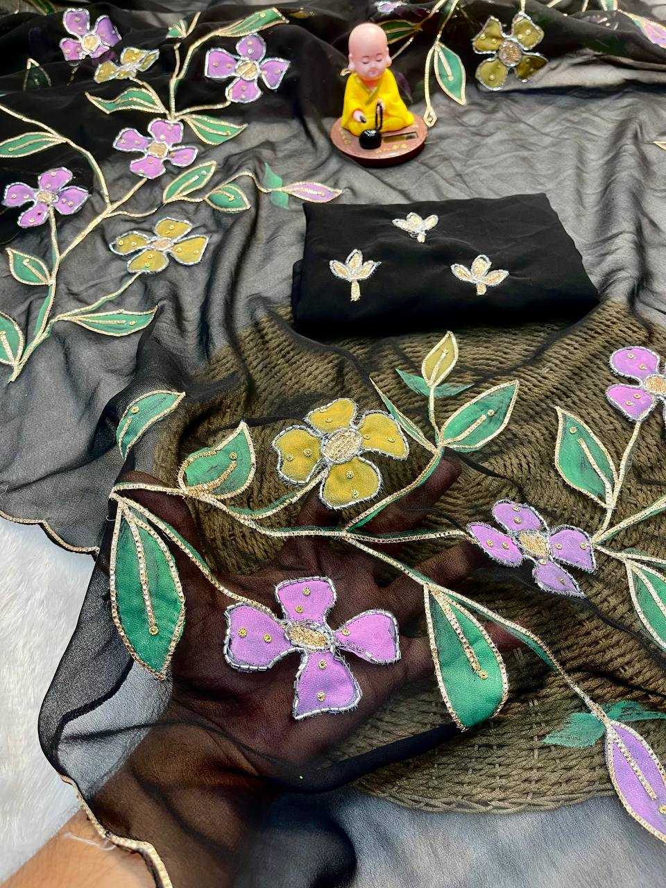 Ynf Georgette RIN187 753 Sarees Wholesale Fancy Sarees Hand Work Sarees Manufacturer