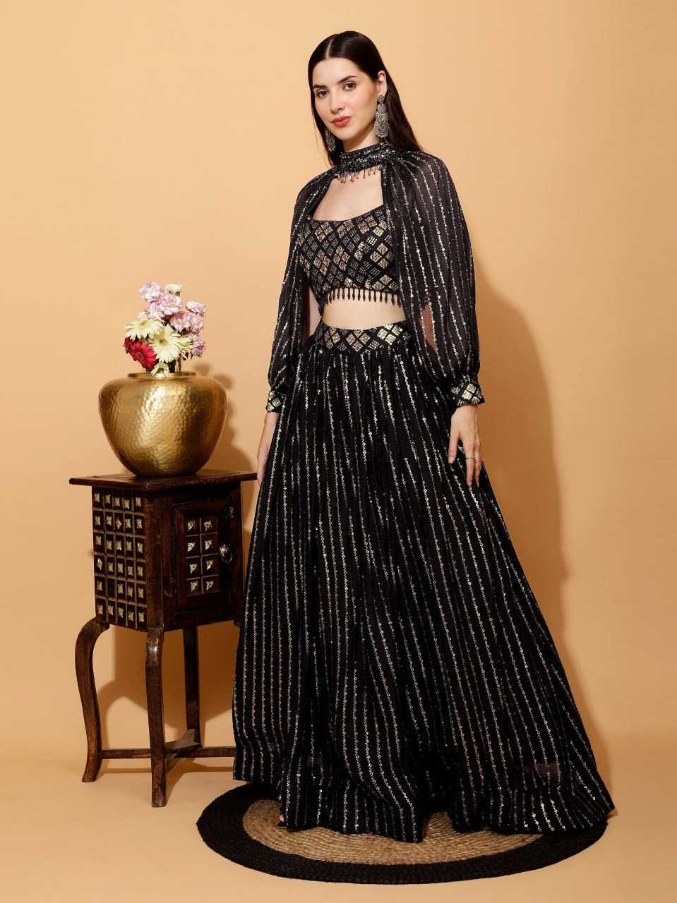 Ynf Georgette RIN197 3059 160-A Lehengas Wholesale Designer Lehenga Fancy Lehenga Bridal Lehenga Manufacturer