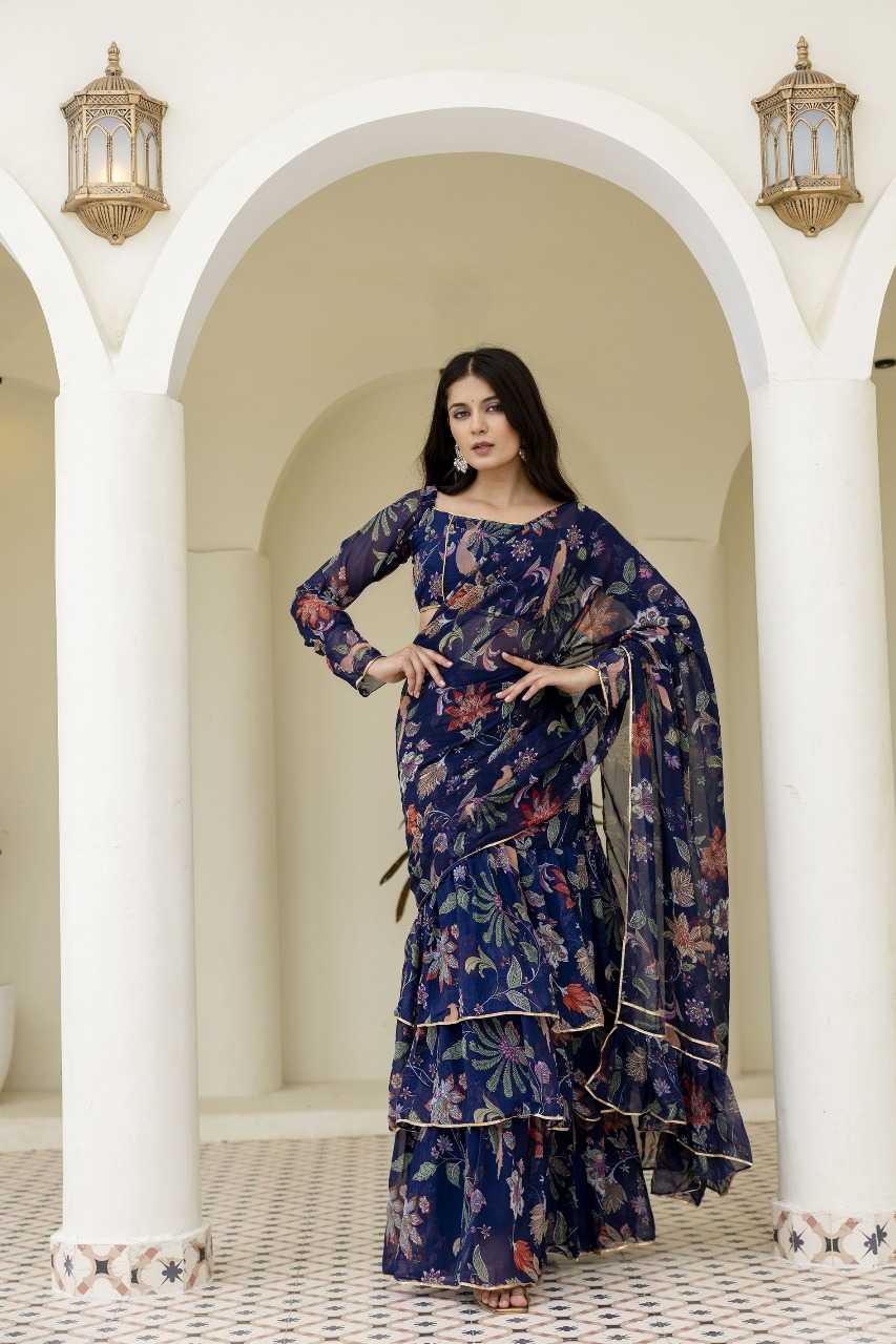 Ynf Georgette RIN197 3110 Sarees Wholesale Designer Sarees Party Wear Sarees Fancy Sarees Manufacturer