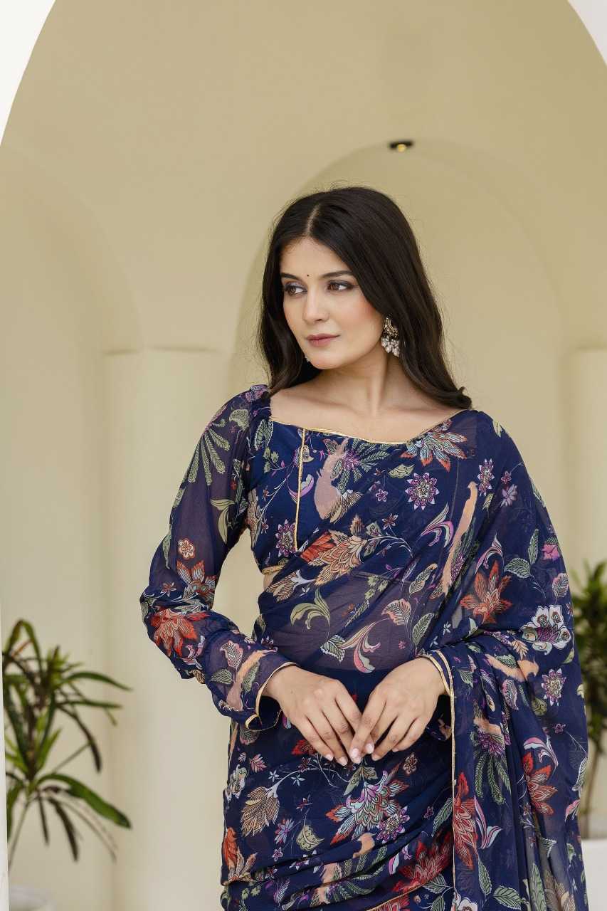 Ynf Georgette RIN197 3110 Sarees Wholesale Designer Sarees Party Wear Sarees Fancy Sarees Manufacturer
