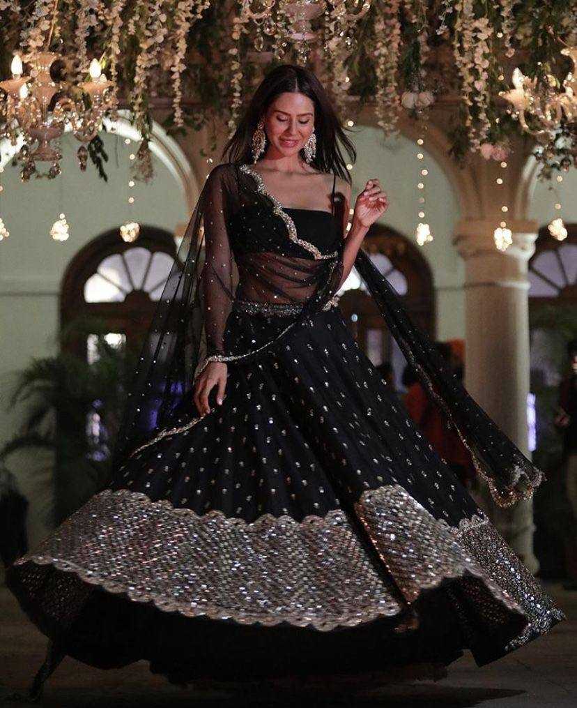 Ynf Georgette RIN213 153 Lehengas Wholesale Georgette Lehenga Sequins Lehenga Manufacturer