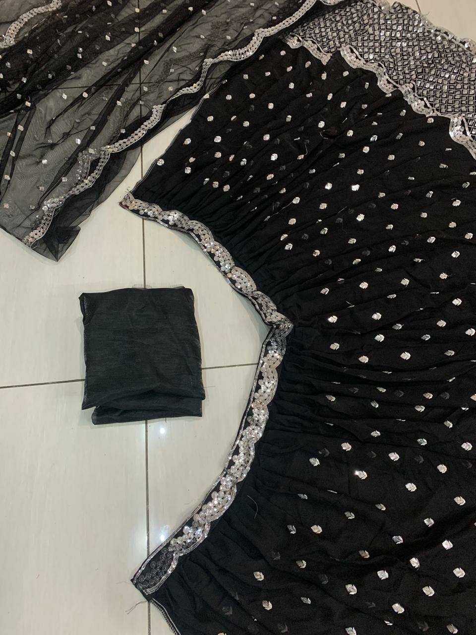 Ynf Georgette RIN213 153 Lehengas Wholesale Georgette Lehenga Sequins Lehenga Manufacturer