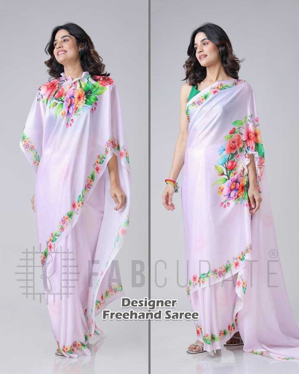 Ynf Georgette RIN216 freehand Sarees Wholesale Designer Sarees Ready To Wear Sarees Manufacturer