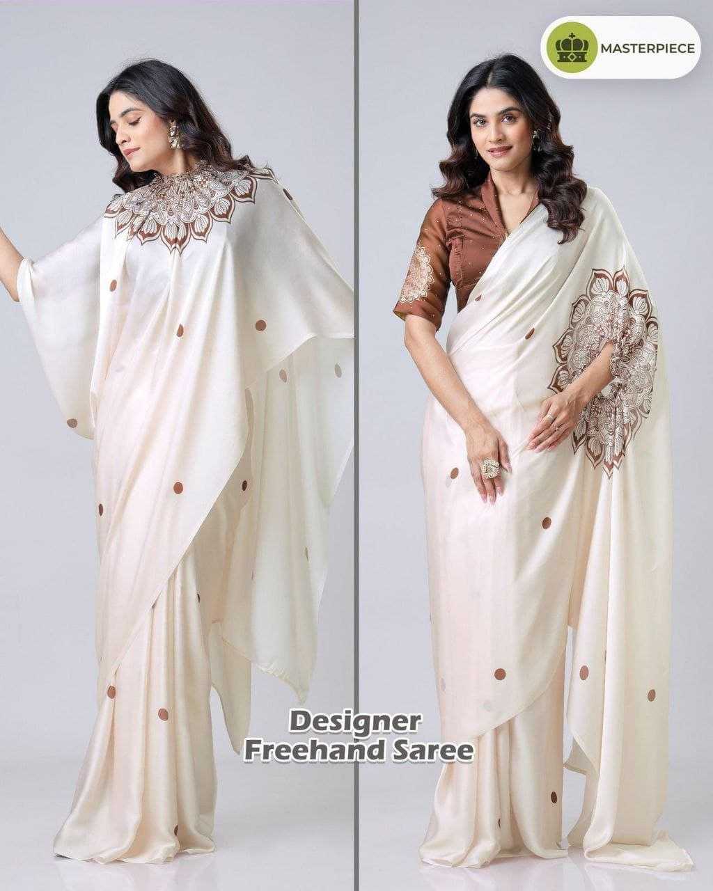 Ynf Georgette RIN216 freehand Sarees Wholesale Designer Sarees Ready To Wear Sarees Manufacturer