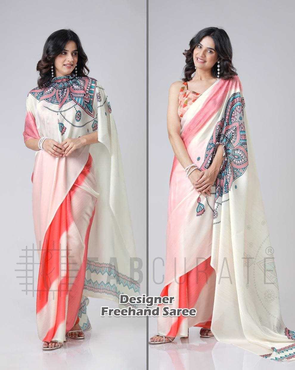 Ynf Georgette RIN216 freehand Sarees Wholesale Designer Sarees Ready To Wear Sarees Manufacturer