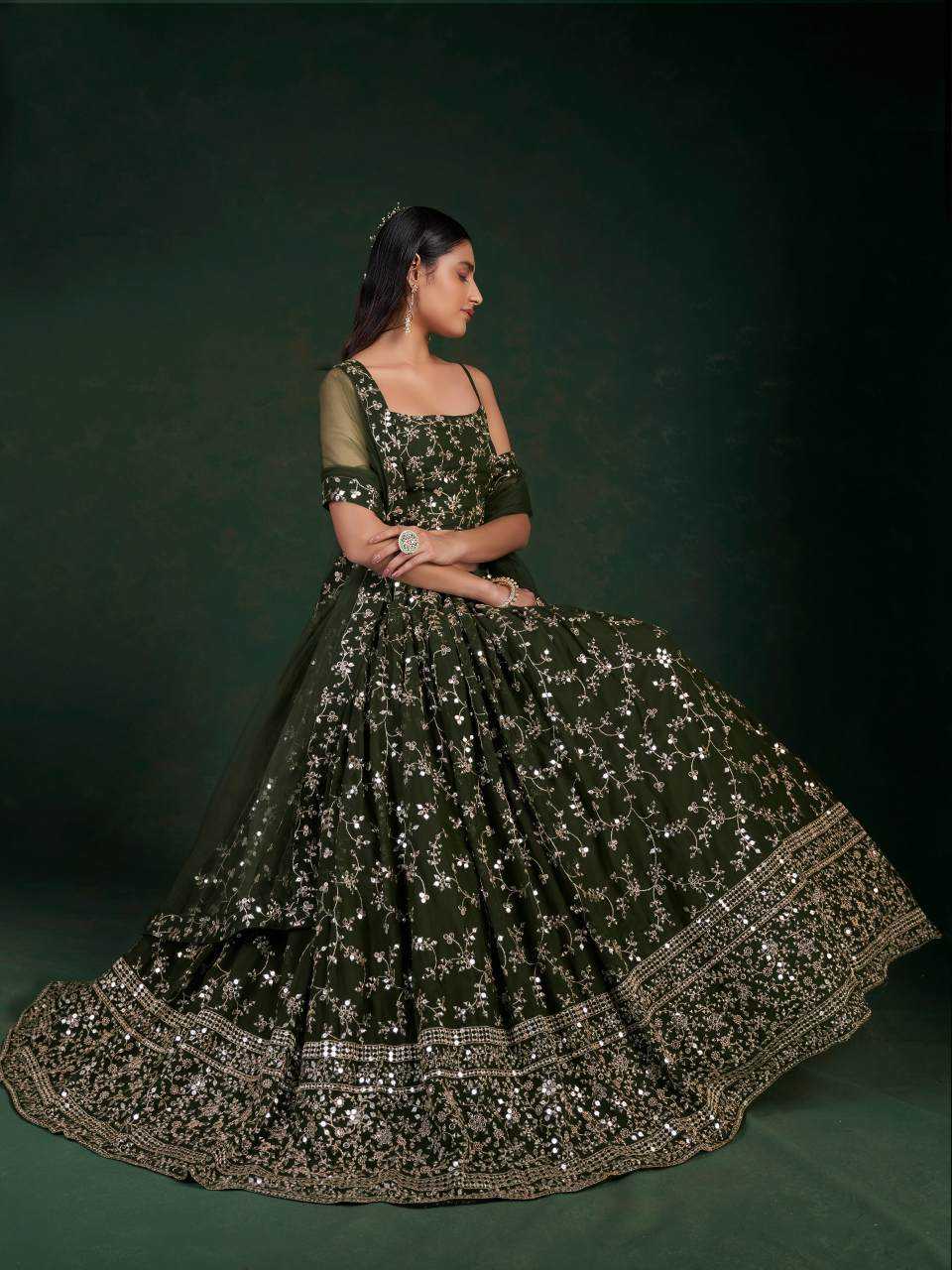 Ynf Georgette RIN228 156 Lehengas Wedding Collections Wholesale Sequins Lehenga Engagement Outfits Manufacturer