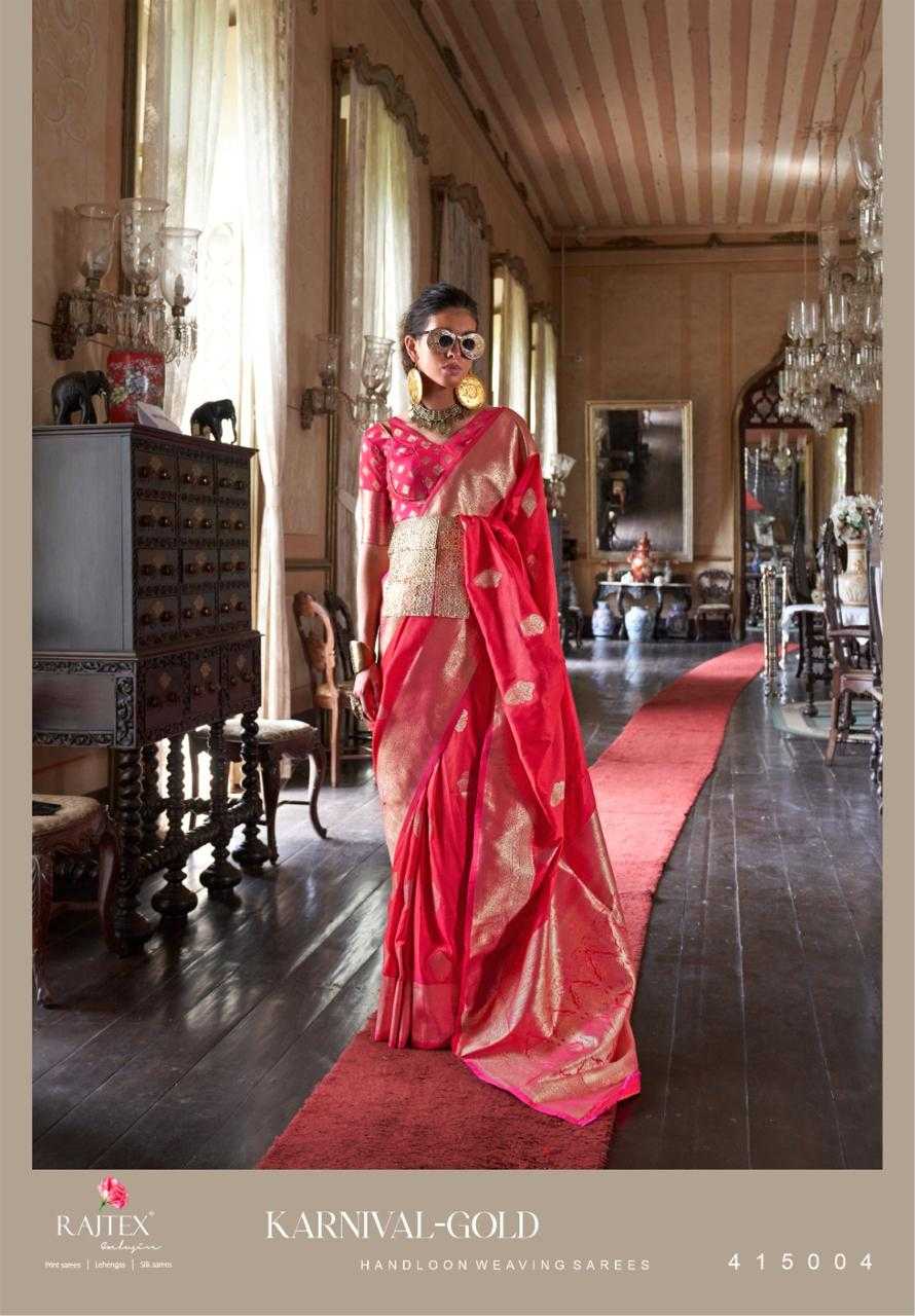 Ynf Handloom Silk KESH519 RAJTEX-KARNIVAL - GOLD Silk Sarees Wholesale Handloom Sarees Designer Silk Sarees Silk Sarees For Weddings Manufacturer