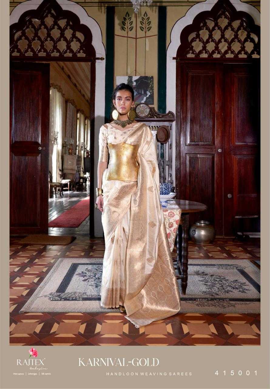 Ynf Handloom Silk KESH519 RAJTEX-KARNIVAL - GOLD Silk Sarees Wholesale Handloom Sarees Designer Silk Sarees Silk Sarees For Weddings Manufacturer