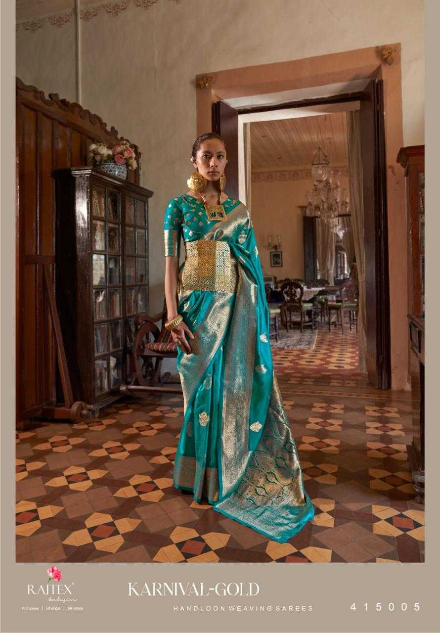 Ynf Handloom Silk KESH519 RAJTEX-KARNIVAL - GOLD Silk Sarees Wholesale Handloom Sarees Designer Silk Sarees Silk Sarees For Weddings Manufacturer
