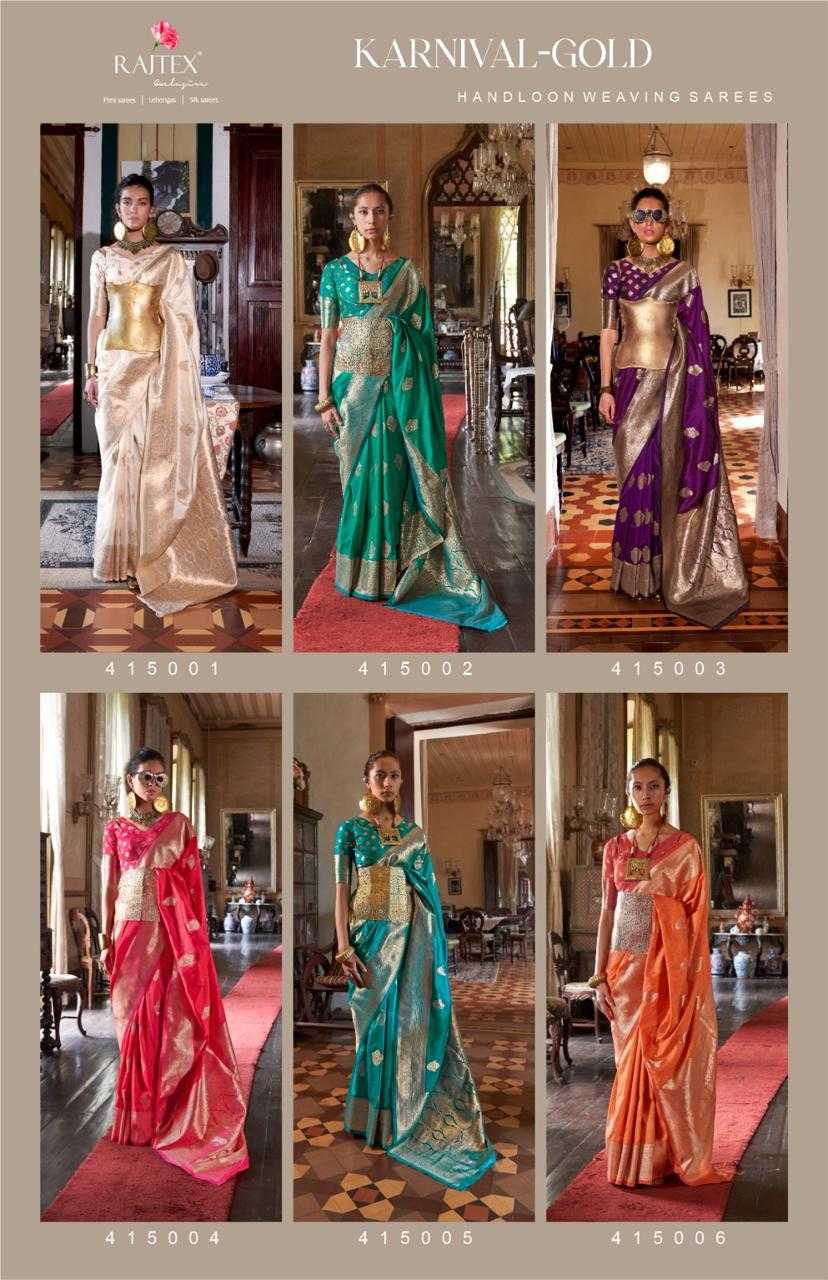Ynf Handloom Silk KESH519 RAJTEX-KARNIVAL - GOLD Silk Sarees Wholesale Handloom Sarees Designer Silk Sarees Silk Sarees For Weddings Manufacturer