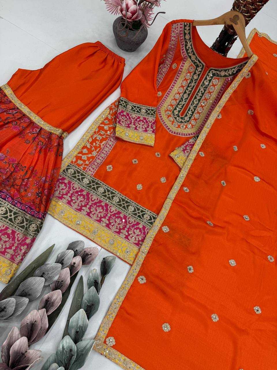 Ynf Heavy Chinnon Silk KESH512 1696 Suits & Dresses Islamic Clothing Wholesale Pakistani Suits Palazzo Suit Manufacturer