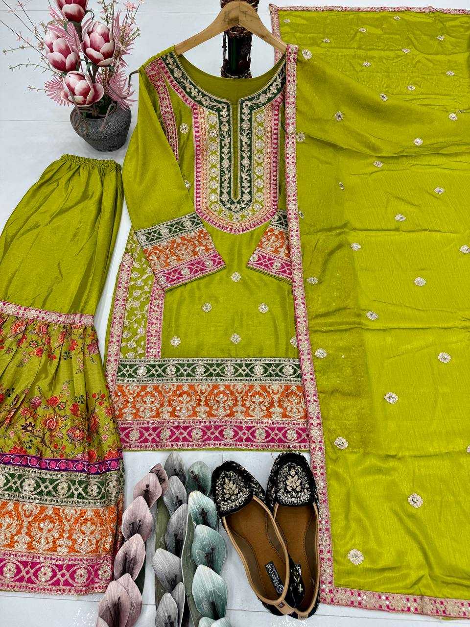 Ynf Heavy Chinnon Silk KESH512 1696 Suits & Dresses Islamic Clothing Wholesale Pakistani Suits Palazzo Suit Manufacturer