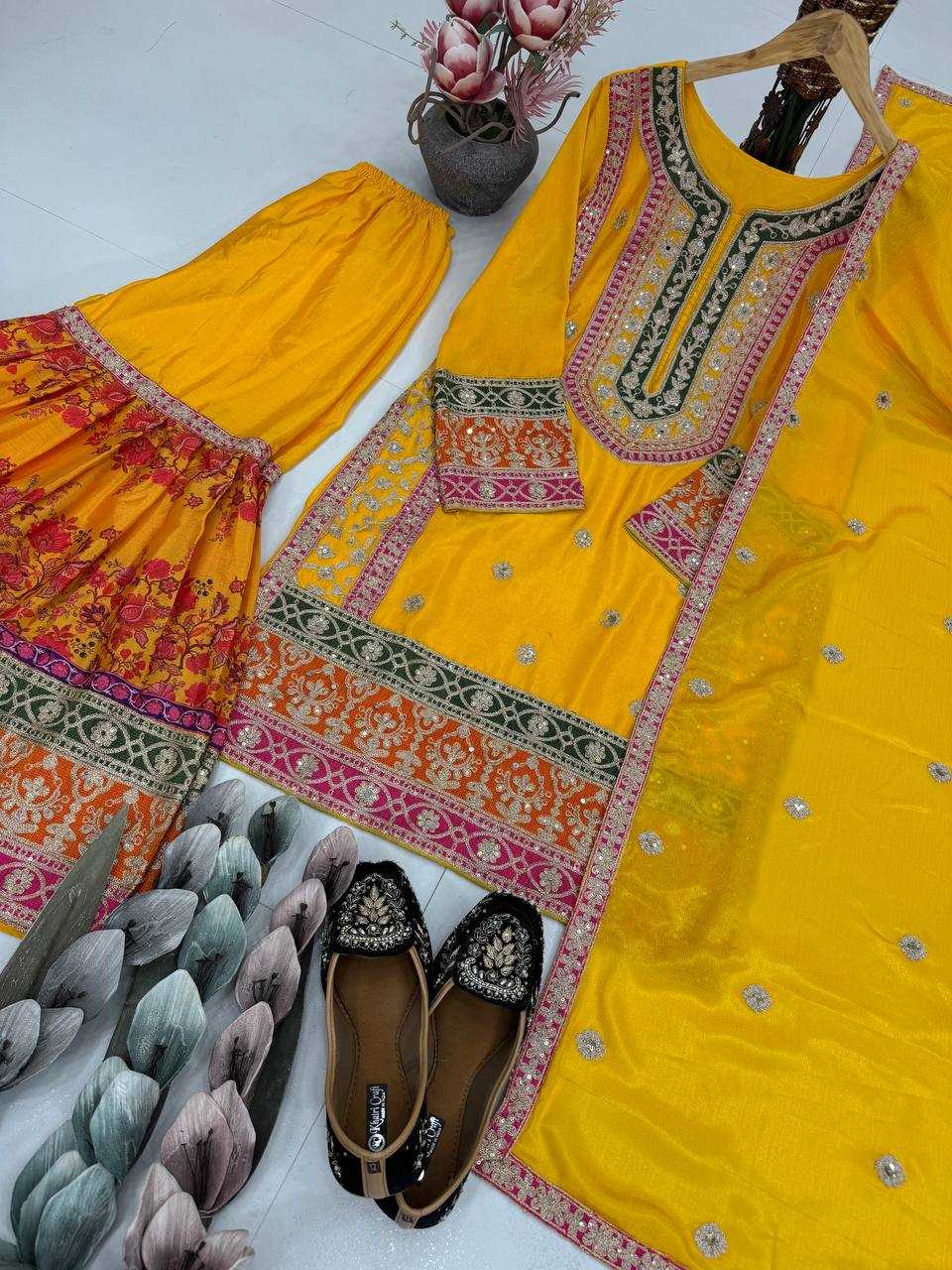 Ynf Heavy Chinnon Silk KESH512 1696 Suits & Dresses Islamic Clothing Wholesale Pakistani Suits Palazzo Suit Manufacturer
