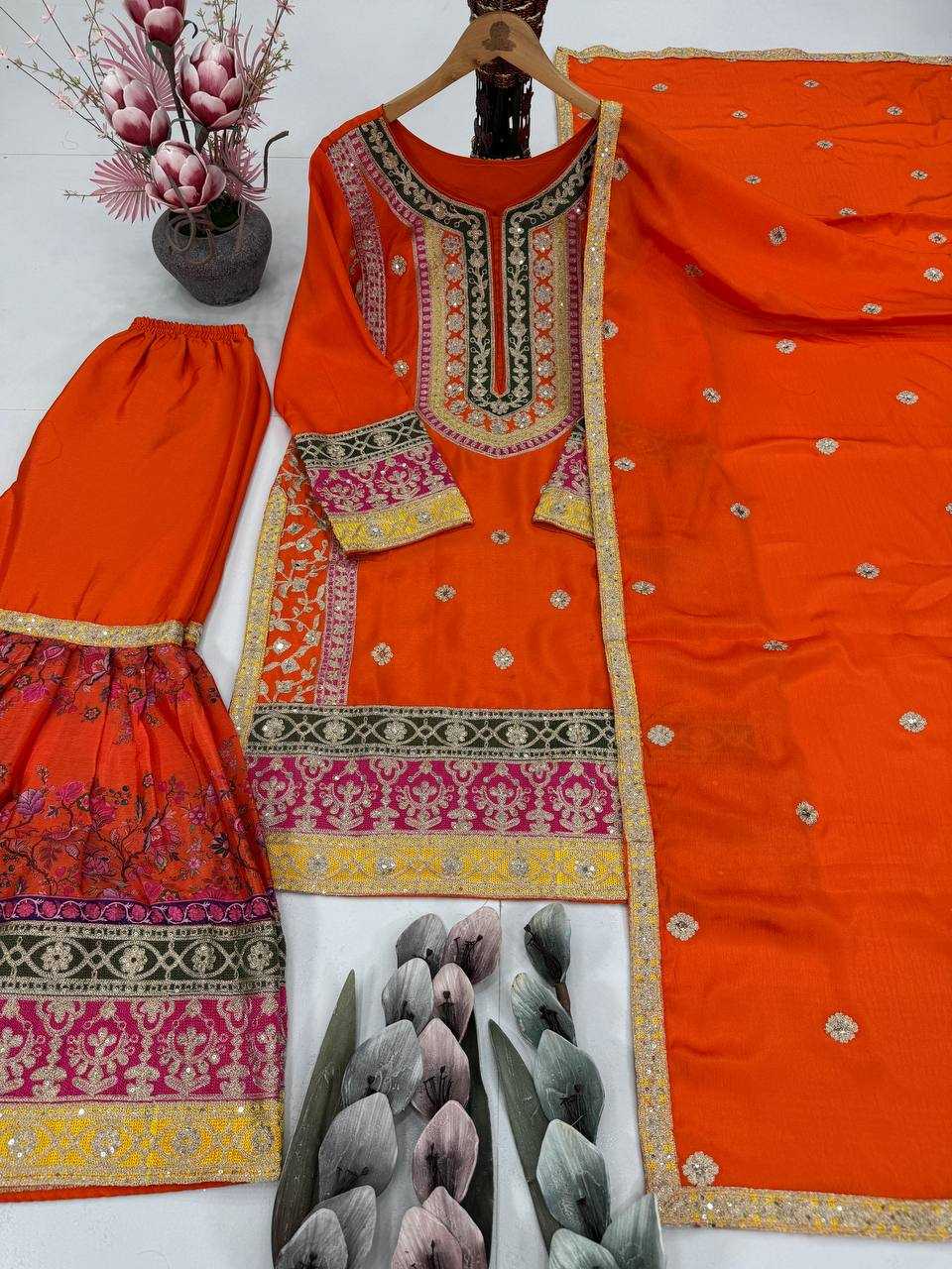 Ynf Heavy Chinnon Silk KESH512 1696 Suits & Dresses Islamic Clothing Wholesale Pakistani Suits Palazzo Suit Manufacturer