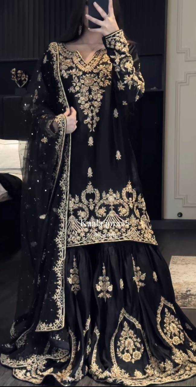 Ynf Heavy Crepe KESH528 458 Suits & Dresses Wedding Collections Festive Collections Wholesale Sharara Salwar Suits Embroidery Suits Designer Suits Manufacturer