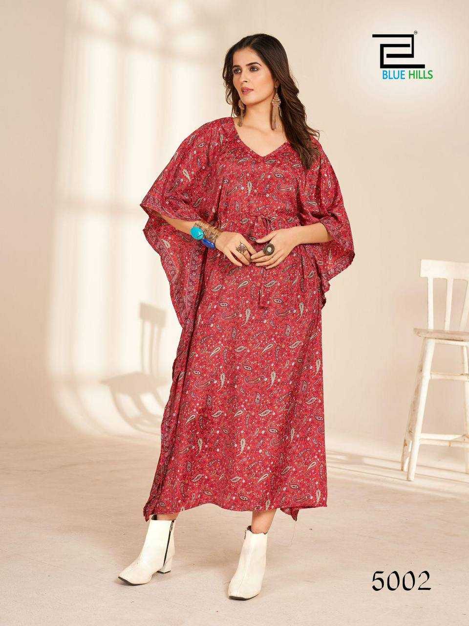 Ynf Heavy Crepe RIN125 Kaftan vol 2.0 Kurti Wholesale Kaftan Kurtis Manufacturer
