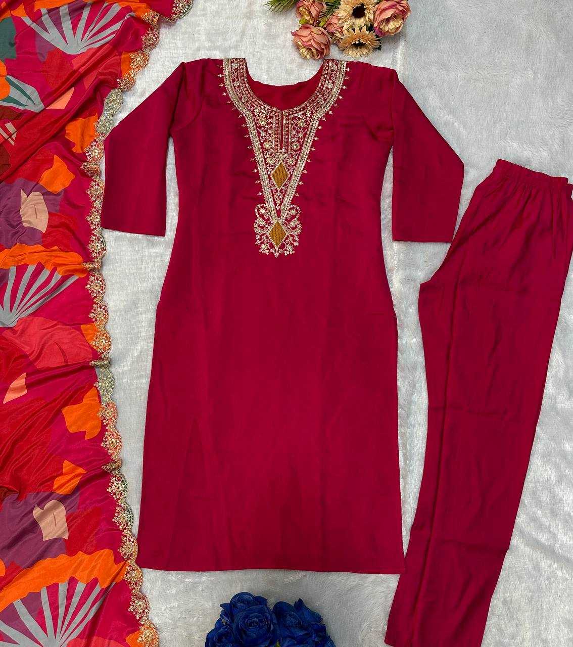Ynf Heavy Roman Silk KESH523 056 Suits & Dresses Wholesale Embroidery Suits Ladies Silk Suit Party wear suits Manufacturer