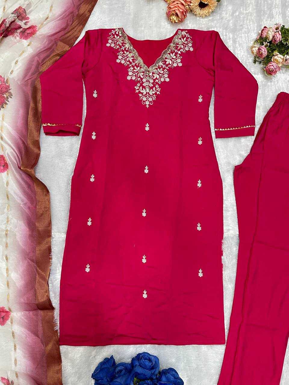 Ynf Heavy Roman Silk KESH523 057 Suits & Dresses Wholesale Embroidery Suits Ladies Salwar Suits Ladies Silk Suit Manufacturer