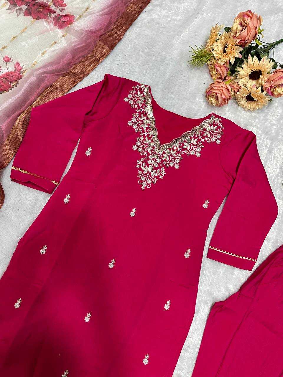 Ynf Heavy Roman Silk KESH523 057 Suits & Dresses Wholesale Embroidery Suits Ladies Salwar Suits Ladies Silk Suit Manufacturer