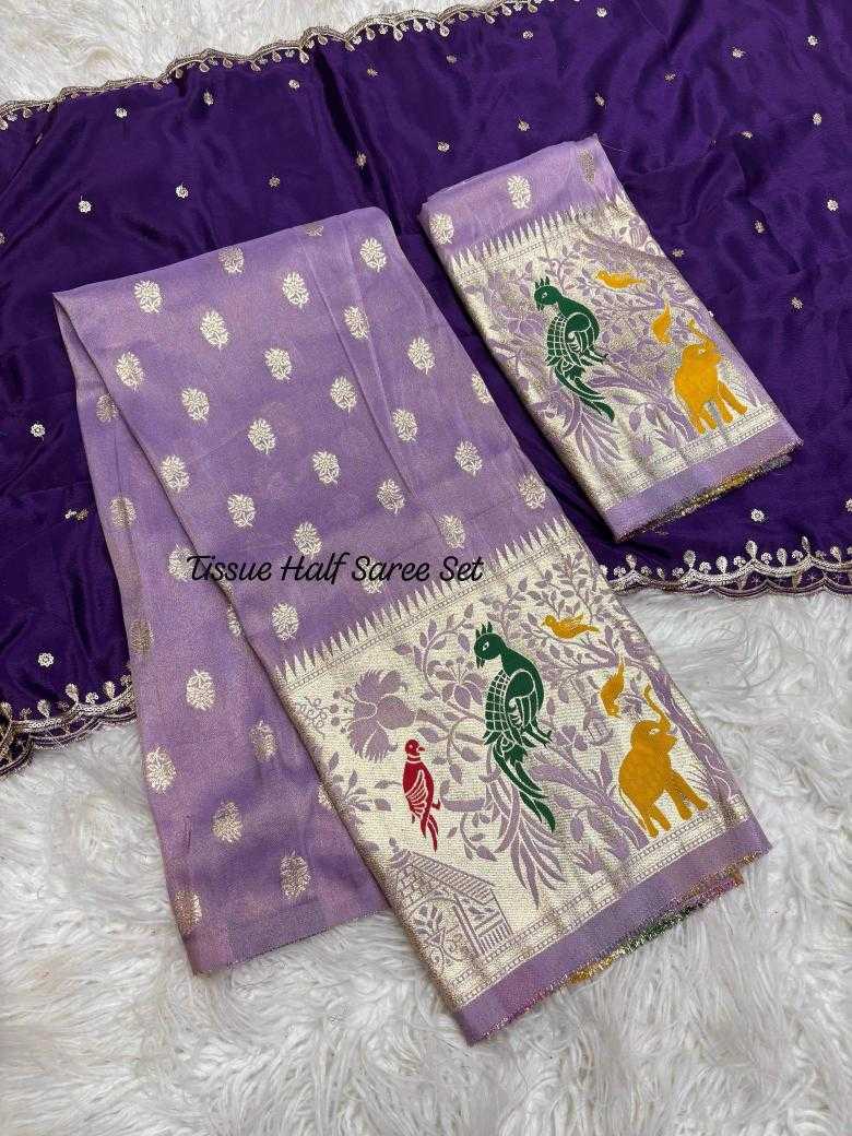 Ynf Jacquard RIN195 Dusshera special cosmos half Sarees Festive Collections Wholesale Designer Sarees Party Wear Sarees Jacquard Saree Manufacturer